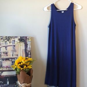 Sleeveless columbia blue dress (size small)